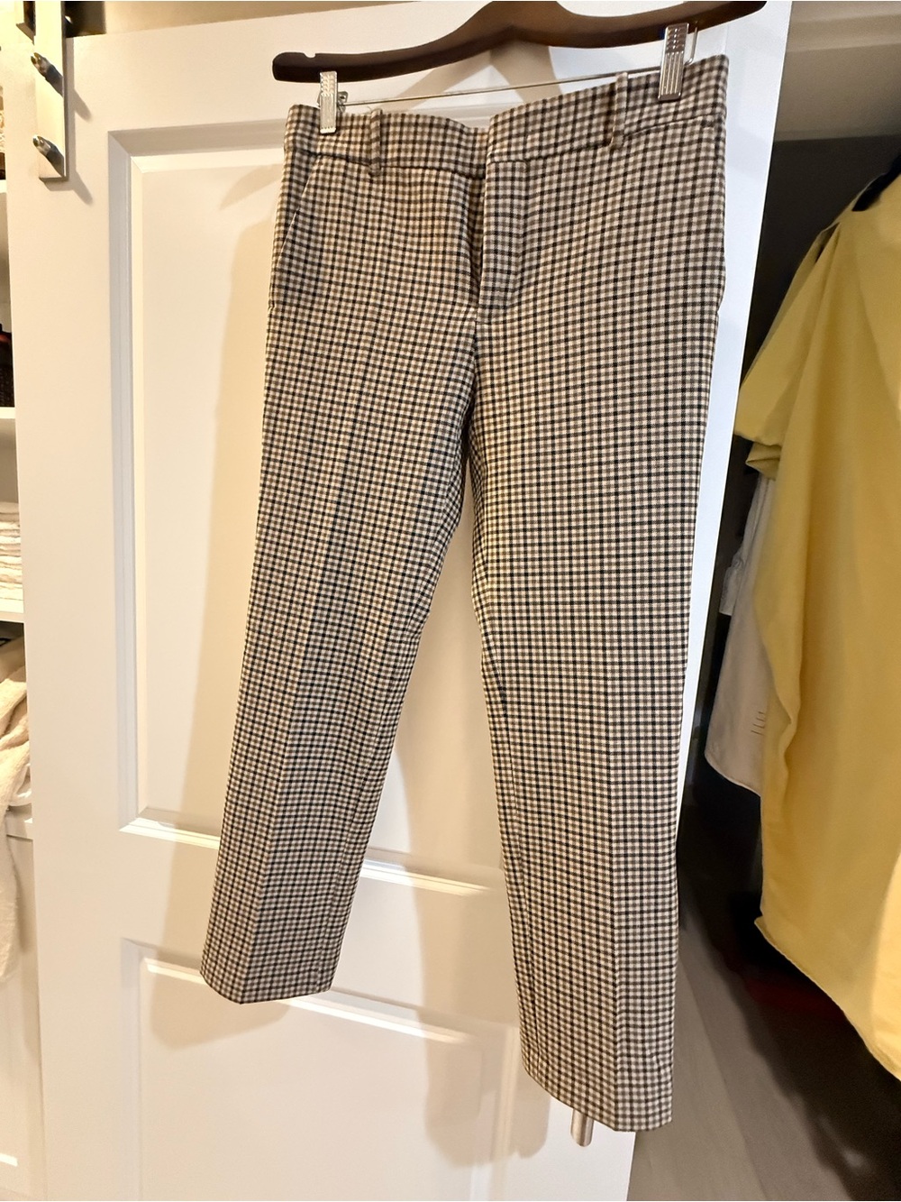 Women’s Checked Dress Pants in Black & White